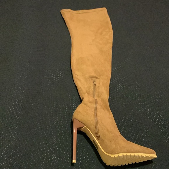 Women’s Thigh-High Boots in Camel - Picture 4 of 4